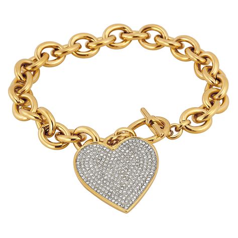 michael kors bracelet with heart charm